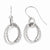 10k White Gold Polished Textured Shepherd Hook Earrings