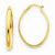 14k Yellow Gold Polished 3.5mm Oval Hoop Earrings