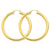 14k Yellow Gold Polished 5mm Lightweight Hoop Earrings
