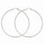 14k White Gold Satin Diamond-cut 2mm Round Hoop Earrings