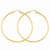 14k Yellow Gold Satin Diamond-cut 2mm Round Tube Hoop Earrings