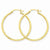 14k Yellow Gold Diamond-cut 2mm Round Tube Hoop Earrings