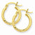 14k Yellow Gold Diamond-cut 2mm Round Tube Hoop Earrings