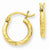 14k Yellow Gold Diamond-cut 2mm Round Tube Hoop Earrings
