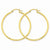 14k Yellow Gold Diamond-cut 2mm Round Tube Hoop Earrings