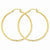 14k Yellow Gold Diamond-cut 2mm Round Tube Hoop Earrings