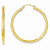 14k Yellow Gold Satin Diamond-cut 2.5mm Round Hoop Earrings