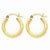 14k Yellow Gold Diamond-cut 3mm Round Hoop Earrings