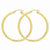 14k Yellow Gold Diamond-cut 3mm Round Hoop Earrings