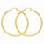 14k Yellow Gold Diamond-cut 3mm Round Hoop Earrings