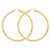 14k Yellow Gold Diamond-cut 3mm Round Hoop Earrings