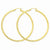 14k Yellow Gold Diamond-cut 3mm Round Hoop Earrings
