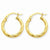 14k Yellow Gold Polished 3.25mm Twisted Hoop Earrings