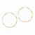 14k Yellow Gold Rhodium Diamond-cut 2.5mm Twisted Hoop Earrings