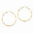 14k Yellow Gold Rhodium Diamond-cut 2.5mm Twisted Hoop Earrings