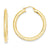 14k Yellow Gold Diamond-cut 4mm Round Hoop Earrings