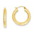 14k Yellow Gold Diamond-cut 4mm Round Hoop Earrings