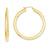 14k Yellow Gold Diamond-cut 4mm Round Hoop Earrings