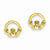 14k Yellow Gold Claddagh Post Earrings