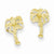 14k Yellow Gold Palm Tree Post Earrings