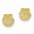 14k Yellow Gold Scallop Shell Post Earrings