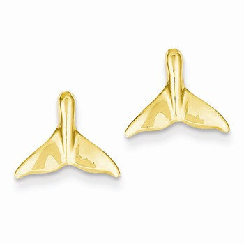 14k Whale Tail Post Earrings