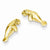 14k Yellow Gold Mini Manatee Post Earrings