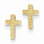 14k Yellow Gold Polished Cross Post Earrings
