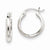 14k White Gold Polished Hoop Earring, Jewelry Earrings