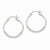 14k White Gold Polished Hoop Earring, Jewelry Earrings