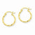 14k Yellow Gold Twist Polished Hoop Earring, Jewelry Earrings