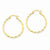 14k Yellow Gold Twist Polished Hoop Earring, Jewelry Earrings