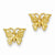 14k Yellow Gold Diamond-cut Butterfly Earrings