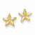 14k Yellow Gold Diamond-cut Starfish Earrings
