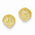 14k Yellow Gold Diamond-cut Shell Earrings