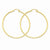 14k Yellow Gold Diamond-cut 2mm Round Tube Hoop Earrings