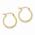 14k Yellow Gold Diamond-cut 2.8x18mm Hollow Hoop Earrings