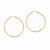 14k Yellow Gold Diamond-cut 2.8x46mm Hollow Hoop Earrings