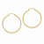 14k Yellow Gold Diamond-cut 3.5x38mm Hollow Hoop Earrings