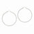 14k White Gold Diamond-cut 3.5x52mm Hollow Hoop Earrings