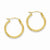 14k Yellow Gold Knife Edge Diamond-cut 2.5x20mm Hollow Hoop Earrings