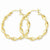 14k Yellow Gold 4.00mm Twisted Hoop Earrings