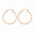 14k Rose Gold Diamond-cut Polished Hoop Earrings