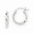 14k White Gold Twist Polished Hoop Earring, Jewelry Earrings