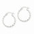 14k White Gold Twist Polished Hoop Earring, Jewelry Earrings