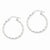 14k White Gold Twist Polished Hoop Earring, Jewelry Earrings