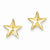 14k Yellow Gold Nautical Star Post Earrings