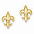 14k Yellow Gold Small Fleur-De-Lis Earring, Jewelry Earrings