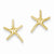 14k Yellow Gold Starfish Post Earrings