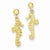 14k Yellow Gold Sea Horse Dangle Earrings